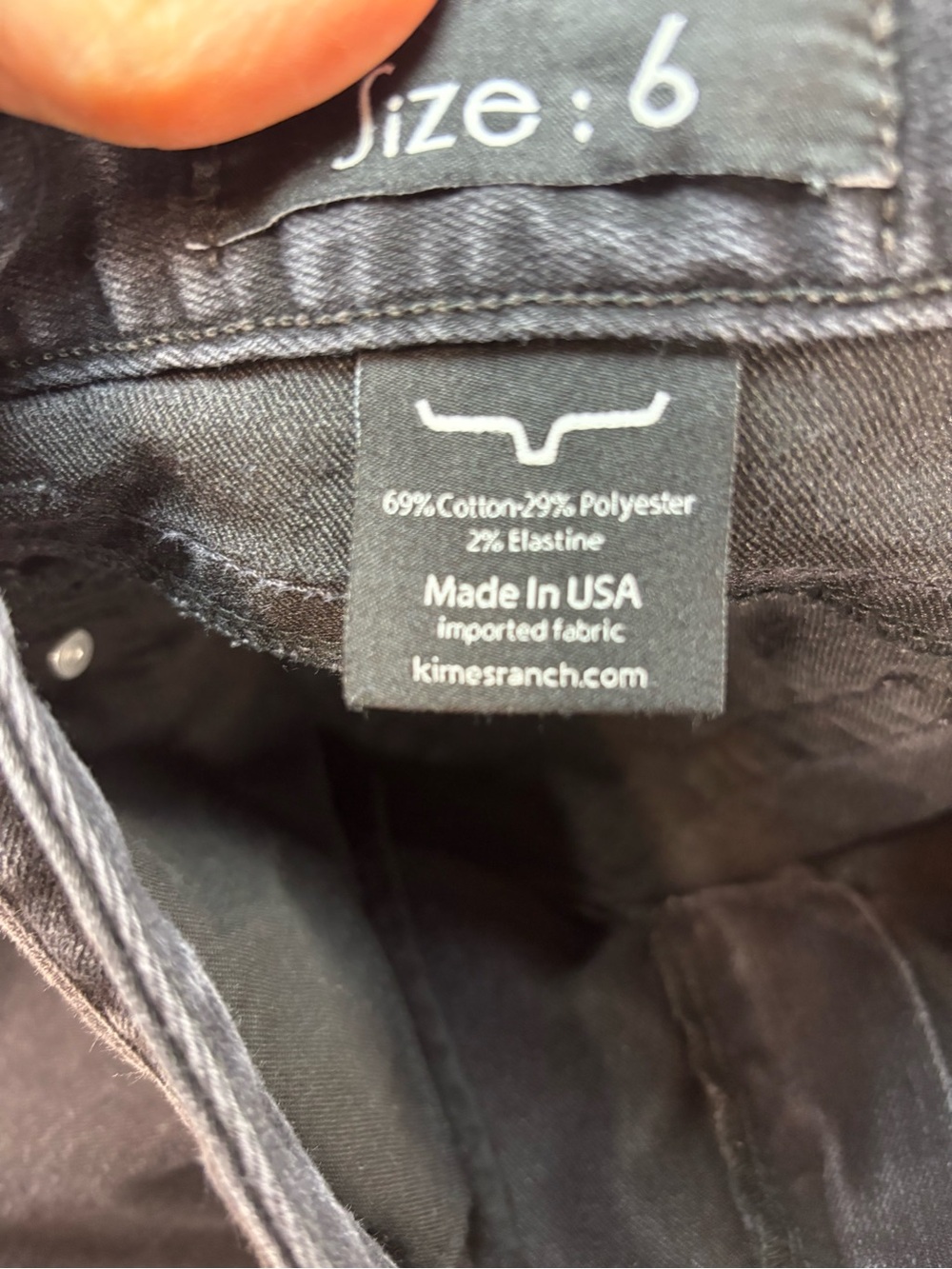 Kimes Ranch Betty Black Wash Bootcut Jeans Size 6 34” Inseam USA - Picture 6 of 8